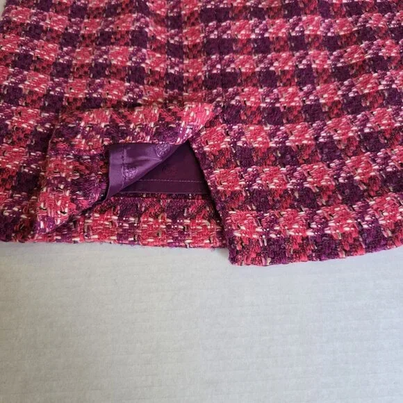 Tory Burch Merlot Multi Tweed Darren Straight Pencil Skirt Size 2 NWT 18121309 - Picture 5 of 11